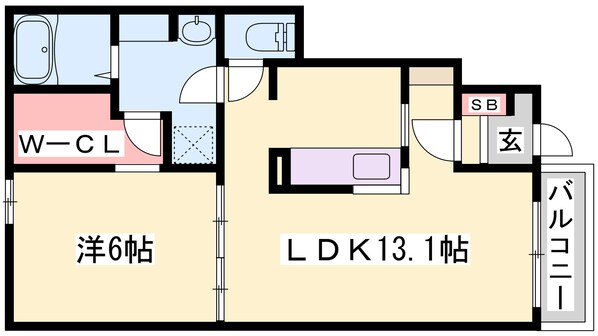 パークサイド田寺の物件間取画像